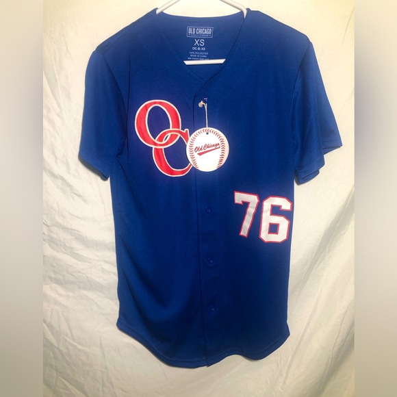Unisex Size XS Old Chicago World Beer Tour Button Up Baseball Jersey.BlueInColor - Picture 2 of 7